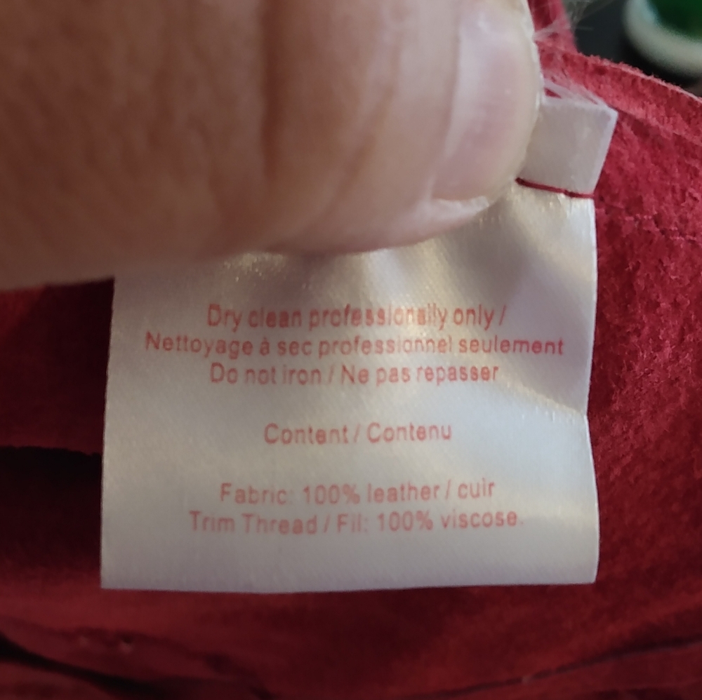 New No Tags Ameri Mode Red Leather Jacket Sz S - image 7